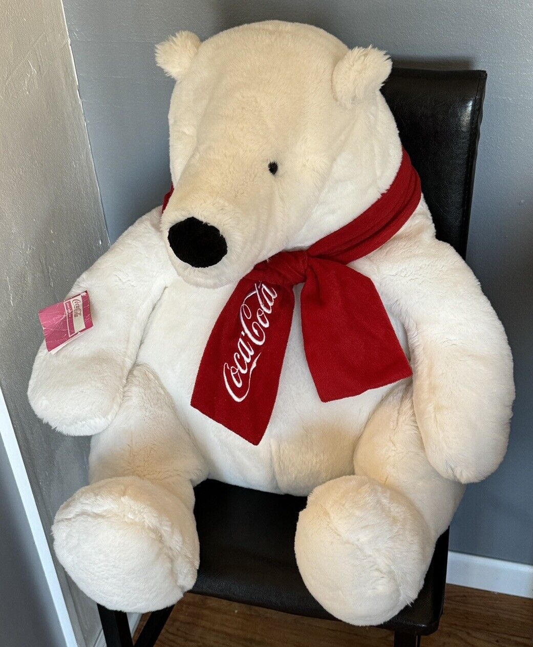 COCA COLA POLAR BEAR Large Huge 24” PLUSH STUFFED ANIMAL GIANT 2012 New With Tag