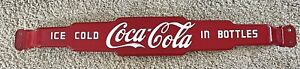 Vintage Ice Cold Coca-Cola In Bottles Porcelain Door Push Bar