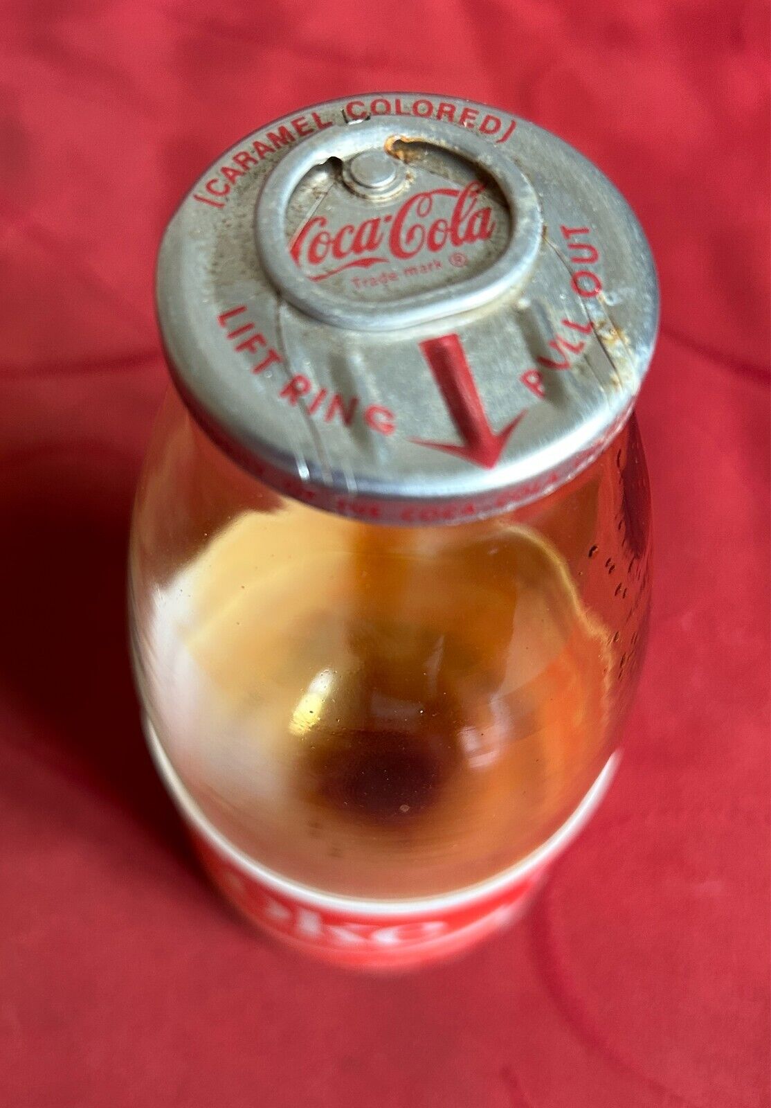 Coca Cola 1970s Prototype Test Market Pop Top Ring Plastic Casing Plastic Bottle