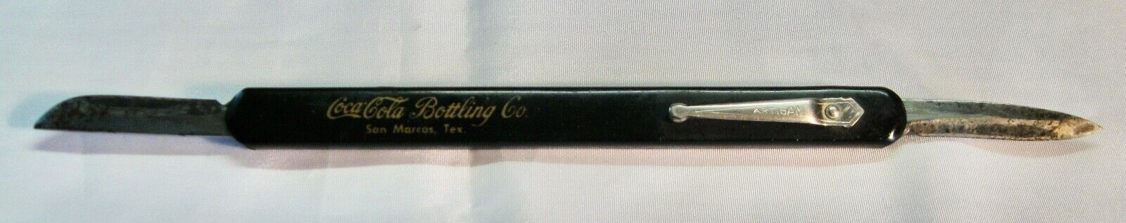 RARE VINTAGE COKE COCA COLA ADVERTISING PEN KNIFE SAN MARCOS TX