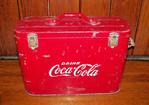 ORIGINAL Coca Cola CAVALIER Airline COKE Chest 1940's-50's w/ opener Unrestored
