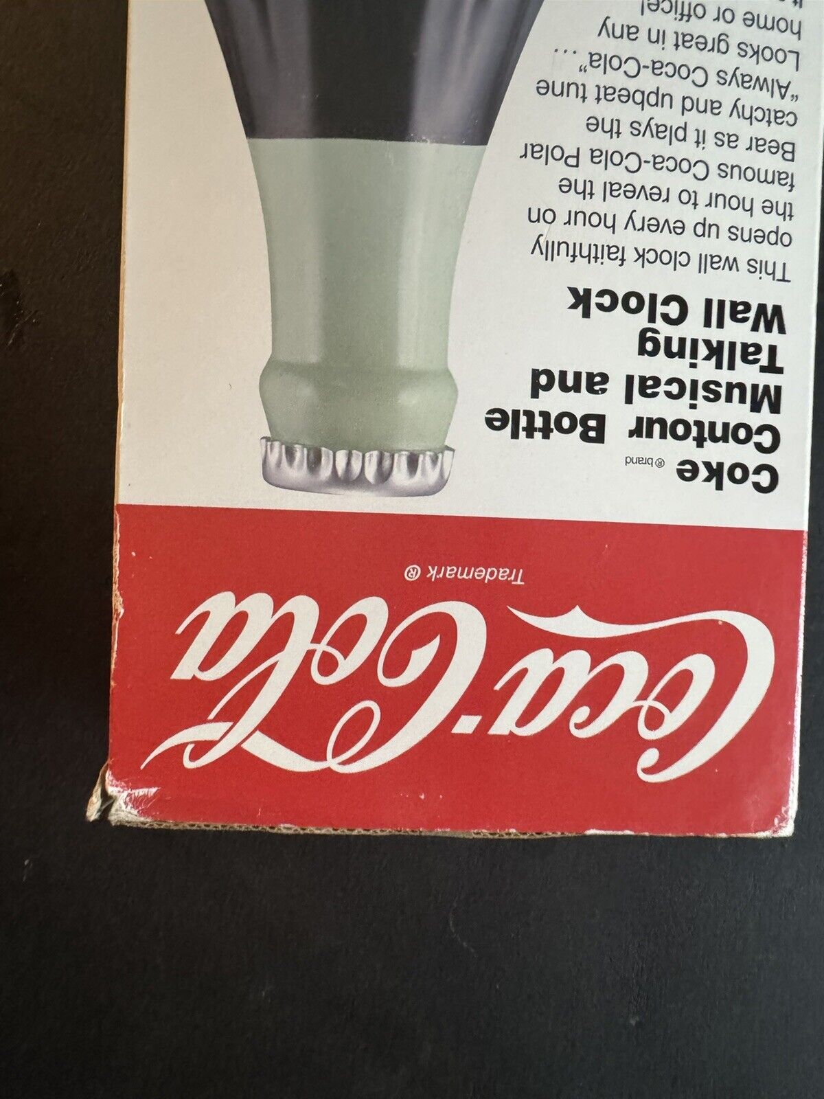 Coke Contour BottleMusical And Talking Wall Clock Coca Cola