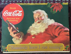 1940 SANTA CLAUS LARGE COCA-COLA SIGN CARDBOARD ADVERTISING DISPLAY 48” X 32”