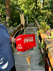 Vintage Early Rare Coca Cola Soda Pop Arrow with metal cooler Sign Coke