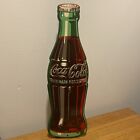 Vintage A-M 1957 Coca Cola Enameled Steel Coke Bottle Sign Display GREAT SHAPE