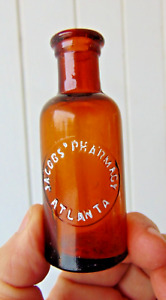 X RARE Vintage JACOBS PHARMACY Medicine Bottle ATLANTA GA. - COCA COLA History