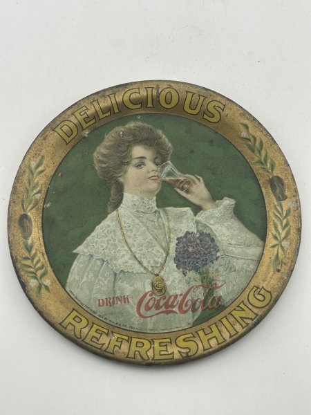 Rare 1905 Drink Refreshing Coca Cola Tip Tray Wolf & Co Philadelphia