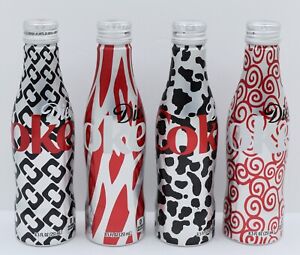 *XXX RARE!  2012 Diane von Furstenberg Diet Coke aluminum 4 bottle set Coca Cola