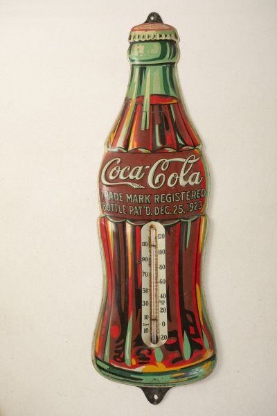 Coca Cola Bottle Thermometer Sign Pat's Dec 25 1923 (UB4/JSF6) Amazing Color