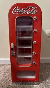 Coca Cola Can Retro Mini Cooler Fridge Vending Machine Soda Vintage Look 10 Cans