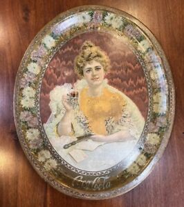 1903 Original Coca-Cola Hilda Clarke 18.5” Advertising Antique Soda Tray