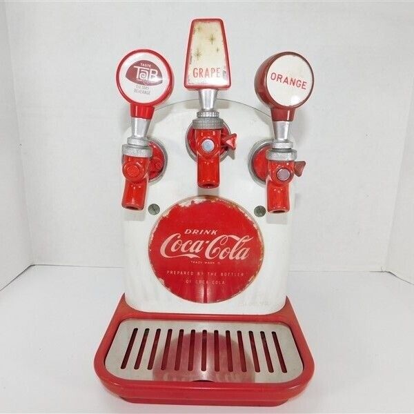 548/1046 Coca Cola 3 Spigot Tombstone Dispenser 13 1/2 X 8 X 8 This Dispenser ha
