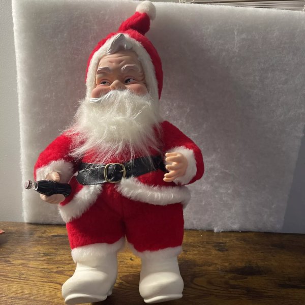 Coca Cola Santa The Rushton Company Atlantic Ga, White Boots