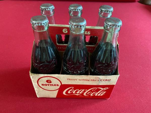1950's, Coca-Cola, Full Bottle  "6-Pack" w/ Carrier  (Scarce / Vintage)