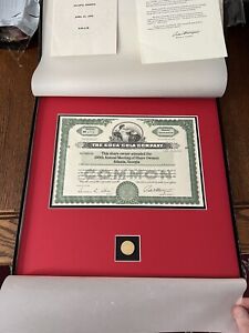 Rare Coca-Cola 100th Shareholder Meeting Stock Certificate Plus Extras