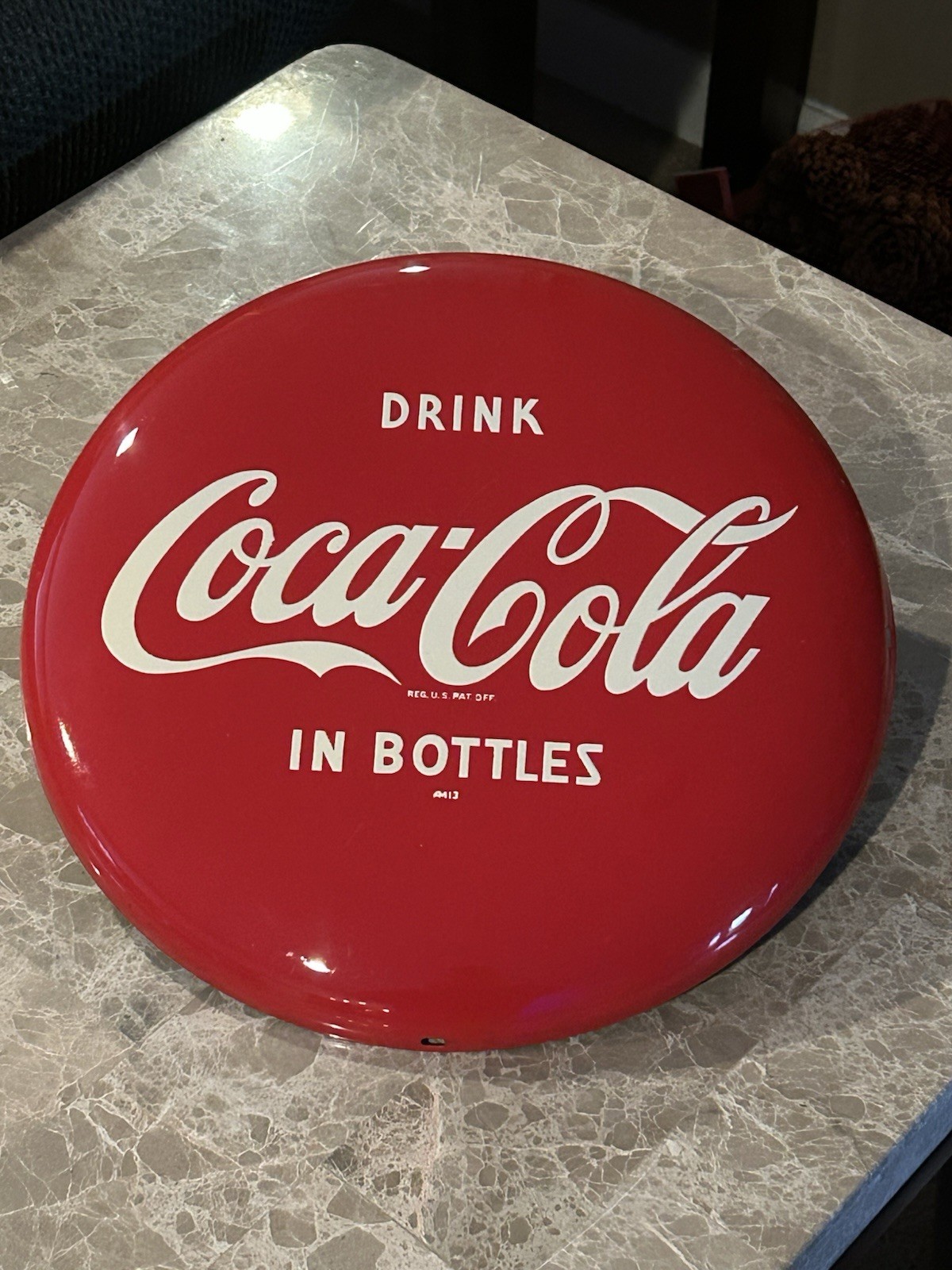 New ListingVintage 12 inch -AM13-DRINK Coca-Cola IN BOTTLES Button