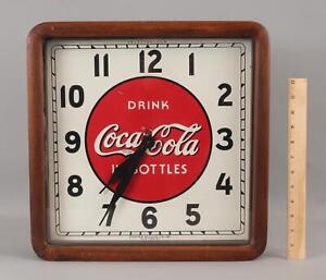 Original 1939 Drink Coca Cola SelectoClock Soda Advertising Sign Wall Clock NR