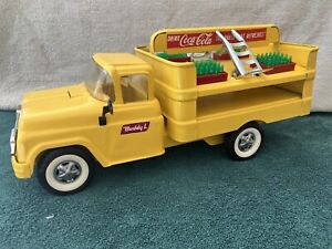 #15 Very Rare 1960 Vintage Buddy L First Ford Yellow Coca Cola Delivery Truck