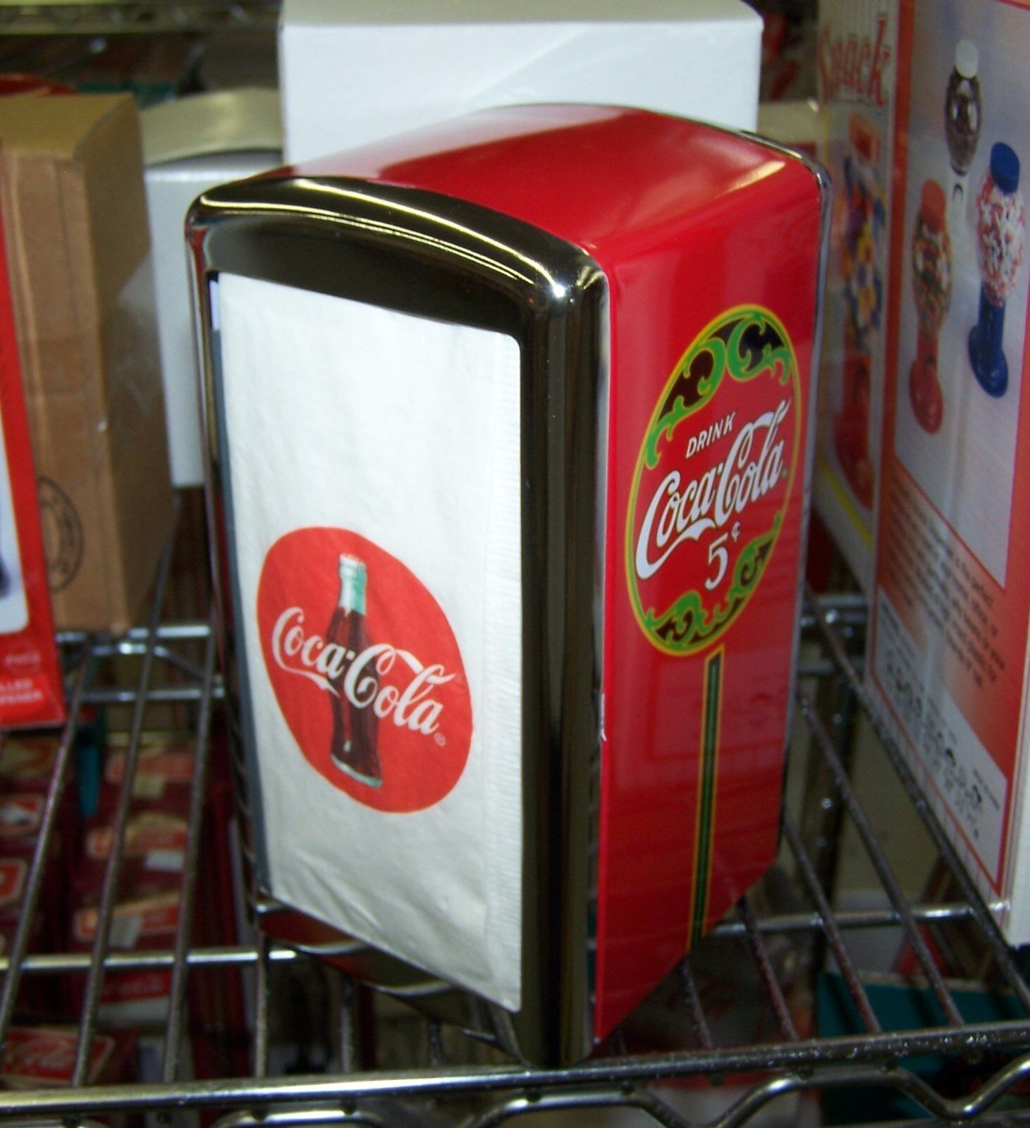 COCA COLA COKE MATCHING CAFE STYLE NAPKIN DISPENSER Wholesale Lot case of 12