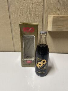 Coca Cola Bottle 100 Centennial Celebration W/ Rare Japan Box 300ml Gold Label