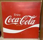 Large Vintage Enjoy Coca-Cola Metal Sign