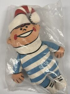 Vintage 1969 NOS Frozen Coca-Cola plush stuffed Elf Clown Coke