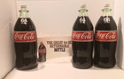 3 Coca Cola 64 oz. (2 Qt.) Glass Bottle Full Still Sealed 1970's Coke + Promo Ad