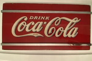 1937 Glass Brunhoff Coca-Cola Sign Near Mint