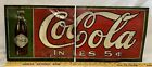 ANTIQUE COCA COLA IN BOTTLES 5C TIN LITHO SIGN SODA POP STELAD PASSAIC NJ EARLY