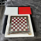 Coca Cola Franklin Mint collectors chess set, stained glass chess board