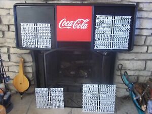L@@K! 4ft Coca-Cola Menu Board Sign w/4 sets of letters,numbers & symbols!