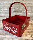 RARE Vintage Embossed Coke Coca Cola Metal Original Stadium Bottle Carrier