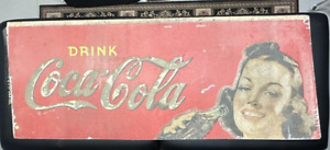 Large Vintage 1941 Coca-Cola Masonite Sign