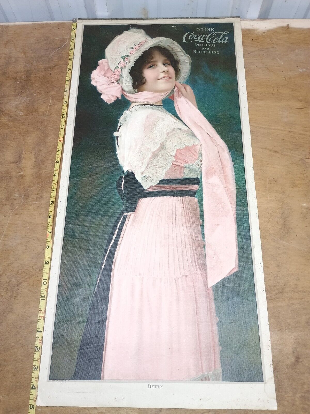 1914 COCA COLA CALENDAR TOPPER