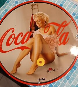 MARILYN MONROE COCA COLA PORCELAIN SIGN