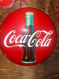 36 inch coca cola button sign