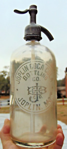 RARE Vintage COCA COLA Etched Seltzer Bottle JOPLIN MISSOURI MO. - ORIGINAL PUMP