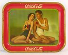 ORIGINAL 1934 COCA-COLA TIN LITHOGRAPH ADVERTISING TRAY JOHNNY WEISSMULLER COKE