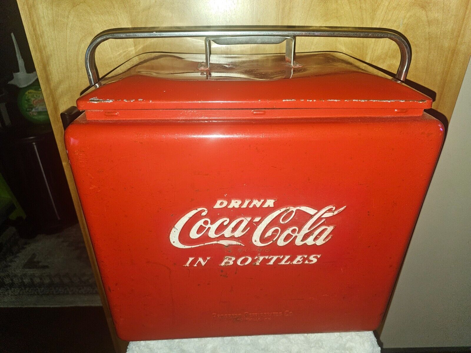 Vtg 1950's Coca Cola COKE  Ice Chest Picnic Cooler with Tray