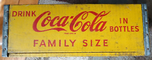 Vintage Coca Cola Family Size 12 Bottle Crate - Woodstock MFG, Charleston, SC