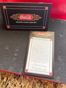 Coca Cola Stained Glass Chess Set 24K Gold by the Franklin Mint