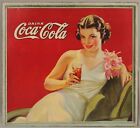 RARE 1934 Antique DRINK COCA-COLA Cardboard Lithograph Advertising Sign