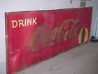 Large 9 1/2 foot long, 43 inches tall--antique coke sign coca cola