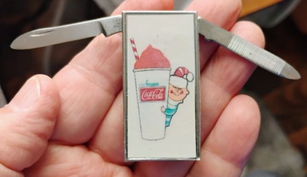 RARE 1960s? COCA-COLA "FROZEN COKE" POCKET KNIFE & CLIP....COOL!