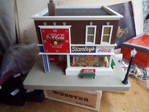Vintage Collectible Coca Cola Lighted Corner Drug Store Clock Danbury Mint 2000