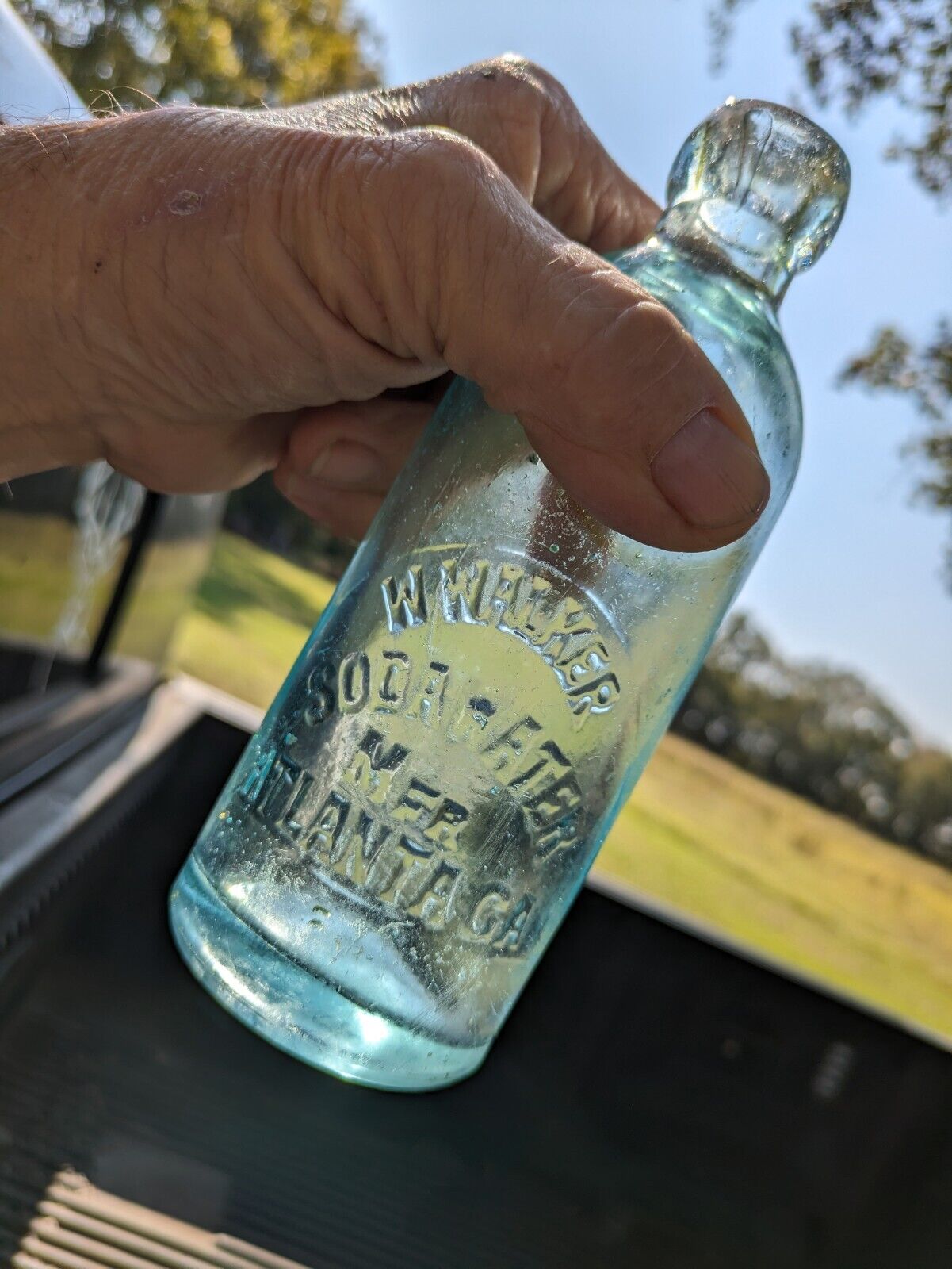 Very Very First Bottler Of Coca Cola Syrup Walker Atlanta Ga. Hutchinson Bottle