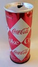1960S STEEL COCA COLA SODA POP CAN, DIAMOND LOGO, JAPAN, 250ML, RARE!!!