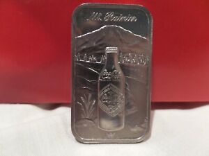 COCA-COLA RARE-VINTAGE MT. RAINIER 75TH ANNIVERSARY MEDALLION 1OZ. SILVER BAR