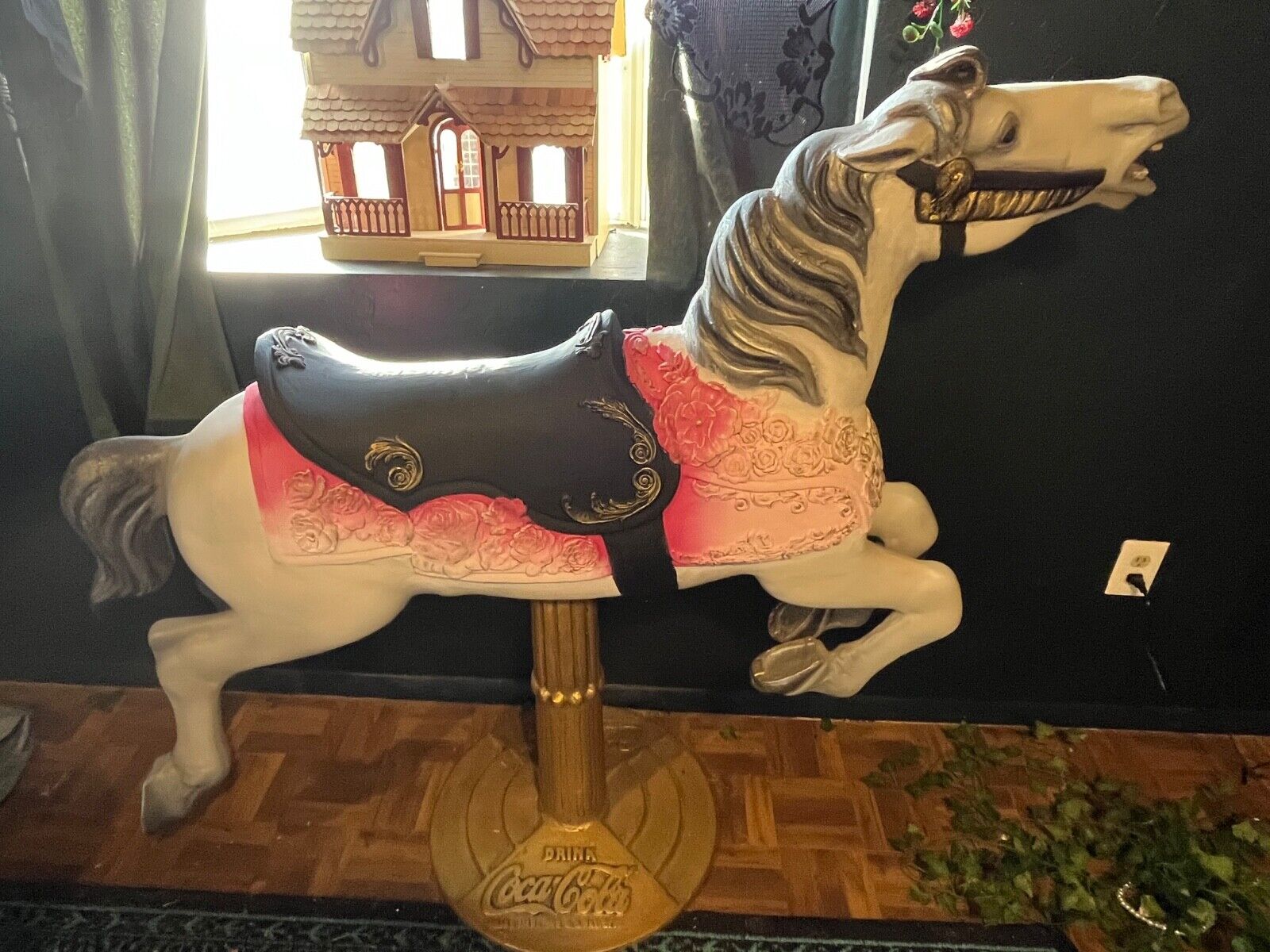 Vintage Coca-Cola Carousel Horse Metal Large