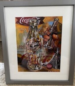 Steve Penley Coca-Cola art mat frame 40 yr service award Continuous Quality 2007